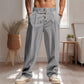 👖 60% OFF NOW! ✨ Men's Casual Drawstring Pants – Breathable linen & loose fit – Decorative buttons, perfect for everyday wear or warm days 🍂