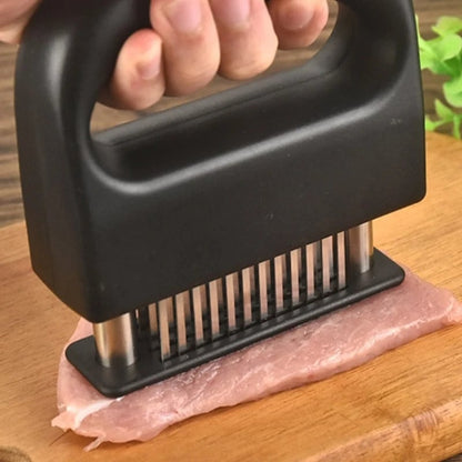 🥩 50% OFF NOW! ⏰ Meat Tenderizer with 48 Stainless Steel Blades – Tenderize in seconds – Dishwasher-safe & includes storage cover – perfect for grilling or marinating 🔪✨