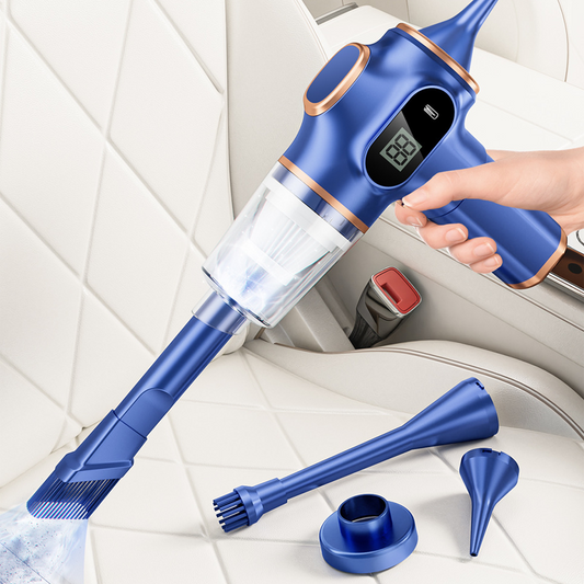 🚗 50% OFF NOW! 🔥 4-in-1 High Power Cordless Car Vacuum Cleaner – Lightweight & powerful – Crevice tool, brush & inflator – perfect for car & home 🧹✨