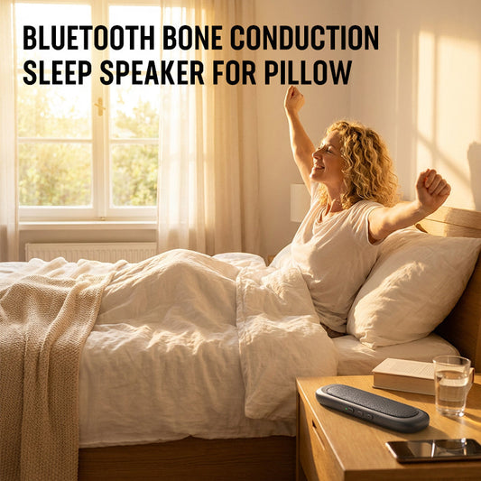 🛏️ 50% OFF NOW! 🔊 Bone Conduction Sleep Pillow Speaker – Private Audio, Comfortable Wear & Ultra-Thin Design for Restful Sleep 💤