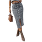 👗 50% OFF NOW! ⏳ High-Waist Button-Front Denim Skirt – Flattering A-Line, Adjustable Fit & Classic Style 💙