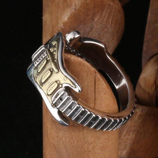 🎸 50% OFF NOW! 🤘 Rock Guitar Open Band Ring – Bold Design, Adjustable Fit & Unique Music Gift ⚡