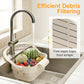 🧺 BUY 3, GET 1 FREE! 🍅 Collapsible Faucet-Hanging Sink Strainer Basket – Hanging, practical & easy to clean – Perfect for fruits, veggies or kitchen utensils – space-saving and versatile 🥦✨