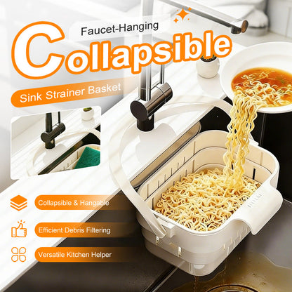 🧺 BUY 3, GET 1 FREE! 🍅 Collapsible Faucet-Hanging Sink Strainer Basket – Hanging, practical & easy to clean – Perfect for fruits, veggies or kitchen utensils – space-saving and versatile 🥦✨