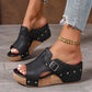 👡 50% OFF NOW! 🥳 Peep Toe Wedge Sandals – Thick platform & slip‑resistant sole – All‑day comfort without sacrificing height – perfect for summer strolls or parties 🌸✨