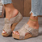👡 50% OFF NOW! 🥳 Peep Toe Wedge Sandals – Thick platform & slip‑resistant sole – All‑day comfort without sacrificing height – perfect for summer strolls or parties 🌸✨
