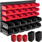 🧺 50% OFF NOW! 🔥 30-Bin Wall Mount Storage Organizer – Space-Saving, Clear Bins & Perfect for Crafts/ Hardware 🏠