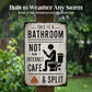 🚽 50% OFF NOW! 🧻 Vintage Tin Sign – "This Is a Bathroom, Not an Internet Cafe" & "Split" Sign, Funny Wall Art for Bathroom & Toilet 🏠