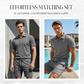 👕 50% OFF NOW! 🔥 Men's Diamond Print 2-Piece Set – Soft, Breathable Top & Easy Shorts, Perfect for BBQs & Coffee Dates ☕️