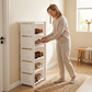 🧹 50% OFF NOW! 🚪 Slim Vertical Shoe Organizer – Narrow footprint & stackable tiers – Anti-scratch coating, perfect for tight spaces – keeps entryway tidy and clutter-free 🌿