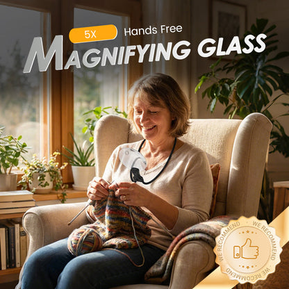 🔍 50% OFF NOW! 💎 5X Magnifier for Nails & Jewelry – Hands-Free Precision, LED Light & Adjustable Headband 💅