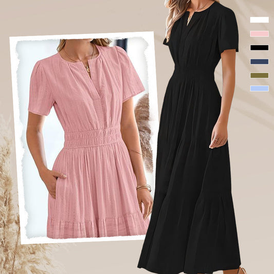 👗 50% OFF NOW! ✨ Smocked Maxi Dress – Great for Travel & Summer Strolls, Comfortable & Stylish ☀️