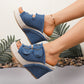 👡 50% OFF NOW! 👖 Women's Casual Denim Platform Slide Sandals – Comfortable, Trendy & Easy to Slip On 🌸
