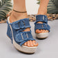 👡 50% OFF NOW! 👖 Women's Casual Denim Platform Slide Sandals – Comfortable, Trendy & Easy to Slip On 🌸