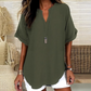 👕 50% OFF NOW! 🌸 Fashion Loose Solid Color Short Sleeve Top – Soft, breathable & perfect for daily wear, layering or warm spring days 🌿