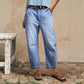 👖 50% OFF NOW! ✨ Women's High Waisted Cropped Barrel Jeans – Curve-friendly, relaxed fit & perfect for a trendy casual look – pairs well with sneakers or heels 👟