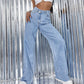 👖 60% OFF NOW! 🔥 Women's High-Waist Wide-Leg Denim Jeans – Trendy, Comfortable Fit & Versatile for Any Look ✨