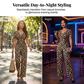 👗 50% OFF NOW! 🐆 Leopard Print V-Neck Wide-Leg Jumpsuit – Chic, Flattering Fit & Perfect for Day or Night 🌸