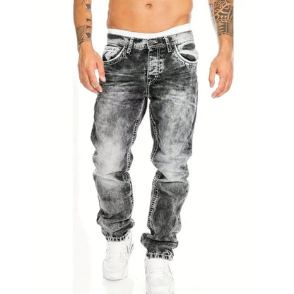 👖 60% OFF NOW! 🔥 Men's Fashion Creative Stretch Denim Jeans – Minimalist Style, Perfect for Summer & Emo-Inspired Look 💙