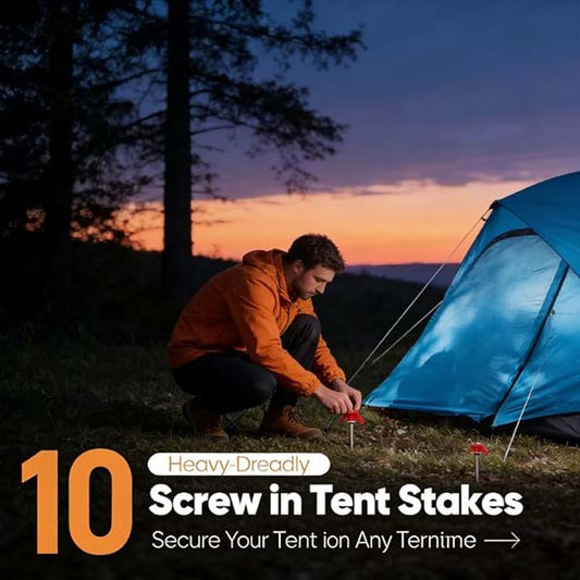 🏕️ BUY 1 GET 1 FREE! 🔩 Ultra-Strong Spiral Steel Tent Peg – Heavy-Duty, Anti-Rust & Perfect for Camping & Outdoor ⛺