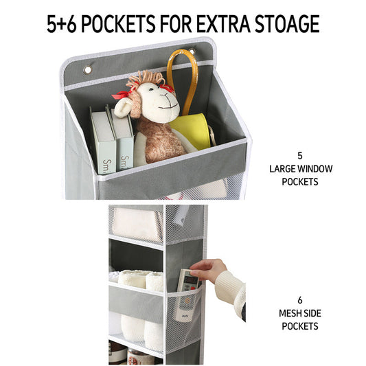 🧺 60% OFF NOW! 🏠 5-Tier Large-Capacity Hanging Organizer – Space-Saving, Sturdy Fabric & Perfect for Closet, Bathroom & Dorm 🚪