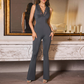 👗 50% OFF NOW! ✨ Elegant Lace V-Neck Jumpsuit – Bodycon Fit, Flared Legs & Romantic Style for Nights Out 💃