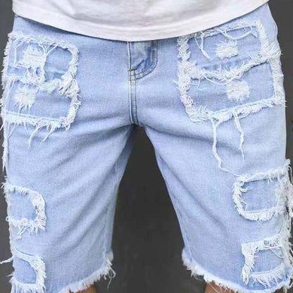 🩳 50% OFF NOW! 🌞 Men’s Ripped Denim Shorts – Casual Versatile Look, Comfortable Fit & Perfect for Summer 👕
