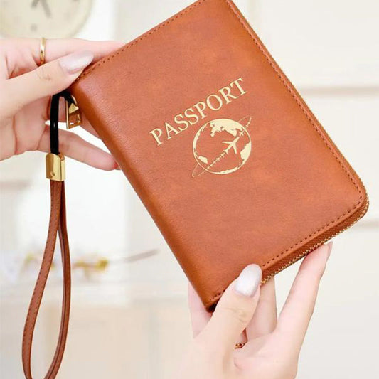 🧳 50% OFF NOW! ✈️ RFID Blocking Travel Passport Wallet – Secure, Slim & Perfect for Organizing Travel Essentials 🛡️