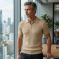 👕 50% OFF NOW! ⚡ Men's Short Sleeve Ribbed Knit Zip-Up Shirt – Soft & stretchy – Modern fit, breathable – perfect for casual days or layering under jackets 🔥