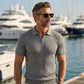 👕 50% OFF NOW! ⚡ Men's Short Sleeve Ribbed Knit Zip-Up Shirt – Soft & stretchy – Modern fit, breathable – perfect for casual days or layering under jackets 🔥