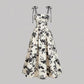 👗 50% OFF NOW! 🌸 Women's Floral Print Tie-Strap Midi Dress – Flattering Fit, Lightweight & Perfect for Spring & Summer ☀️