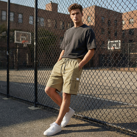 🩳 60% OFF NOW! 🔥 Men's Casual Cargo Shorts with Elastic Waist – Comfortable Fit, Multiple Pockets & Perfect for Summer Days ☀️