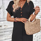 👗 50% OFF NOW! ⏰ Women's Fashion V-Neck Button Dress – Timeless solid colors & soft fabric – Rolled sleeves, flattering & breathable – perfect for work, brunch or summer days 🌸