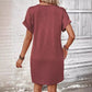 👗 50% OFF NOW! ⏰ Women's Fashion V-Neck Button Dress – Timeless solid colors & soft fabric – Rolled sleeves, flattering & breathable – perfect for work, brunch or summer days 🌸