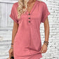 👗 50% OFF NOW! ⏰ Women's Fashion V-Neck Button Dress – Timeless solid colors & soft fabric – Rolled sleeves, flattering & breathable – perfect for work, brunch or summer days 🌸