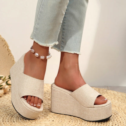 👡 50% OFF NOW! ✨ Women's Open-Toe Slip-On Platform Wedge Sandals – Comfortable, Lightweight & Perfect for Summer Days ☀️