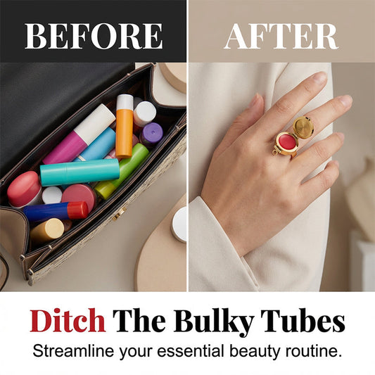 💍 50% OFF NOW! 💄 Lip Balm Ring for Finger – Portable, Moisturizing & Perfect for On-the-Go Hydration 🌸