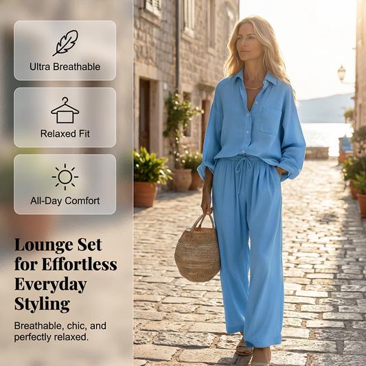 👚 40% OFF NOW! 🌸 Women's Chic Faux-Linen Two-Piece Outfit – Breathable, Effortless Style & Perfect for Summer Days ☀️