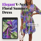 👗 50% OFF NOW! 🌸 Women's Floral V-Neck Ruffle Hem A-Line Dress – Lightweight & flowy – Perfect for summer parties, beach or brunch – romantic and breezy 💃