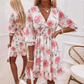 👗 50% OFF NOW! 🌸 Women's Floral V-Neck Ruffle Hem A-Line Dress – Lightweight & flowy – Perfect for summer parties, beach or brunch – romantic and breezy 💃