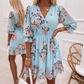 👗 50% OFF NOW! 🌸 Women's Floral V-Neck Ruffle Hem A-Line Dress – Lightweight & flowy – Perfect for summer parties, beach or brunch – romantic and breezy 💃