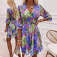 👗 50% OFF NOW! 🌸 Women's Floral V-Neck Ruffle Hem A-Line Dress – Lightweight & flowy – Perfect for summer parties, beach or brunch – romantic and breezy 💃