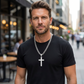 ✝️ BUY 2 GET 1 FREE! 🎁 Men's Stainless Steel Cross Pendant Necklace – Classic Design, Hypoallergenic & Perfect for Everyday Wear or a Meaningful Gift 🔗