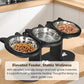 🍲 50% OFF NOW! 🐕 Anti-Slip Elevated 3-Bowl Pet Feeder – Raised design, protects joints & 3 bowls – No more spills or sliding ✨