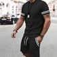 👕 50% OFF NOW! 🔥 Men's Striped T-Shirt & Shorts 2-Piece Set – Breathable Fabric, Relaxed Fit & Perfect for Summer Days ☀️