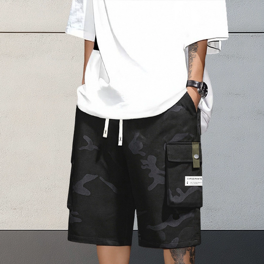 🩳 60% OFF NOW! 🎁 Men's Camo Cargo Shorts with Drawstring Waist – Multi-Pocket, Lightweight & Perfect for Outdoor 🏕️