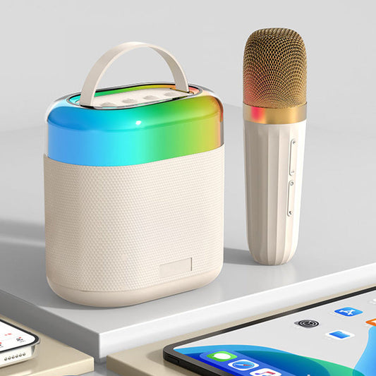 🎤 50% OFF NOW! 🎵 Portable Karaoke Machine with 2 Wireless Microphones – Bluetooth, LED Lights & Perfect for Parties, Home & Outdoor 🏠