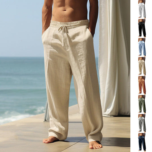 👖 50% OFF NOW! 🏠 Men's Casual Drawstring Pants with Pockets – Relaxed Fit, Soft Fabric & Perfect for Lounging or Daily Wear 🌿