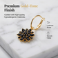 🌹 50% OFF NOW! 🖤 Black Flower Dangle Earrings – Elegant Design, Lightweight & Perfect for Evening Wear or Daily Sophistication ✨