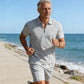 👕 50% OFF NOW! ⏰ Summer Casual Zip-Neck Shirt & Shorts Set – Breathable, stylish & perfect for hot days – lightweight 2-piece comfort 🩳